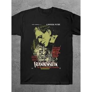 Frankenstein Unisex Casual Cotton Horror Style Streetwear T Shirt